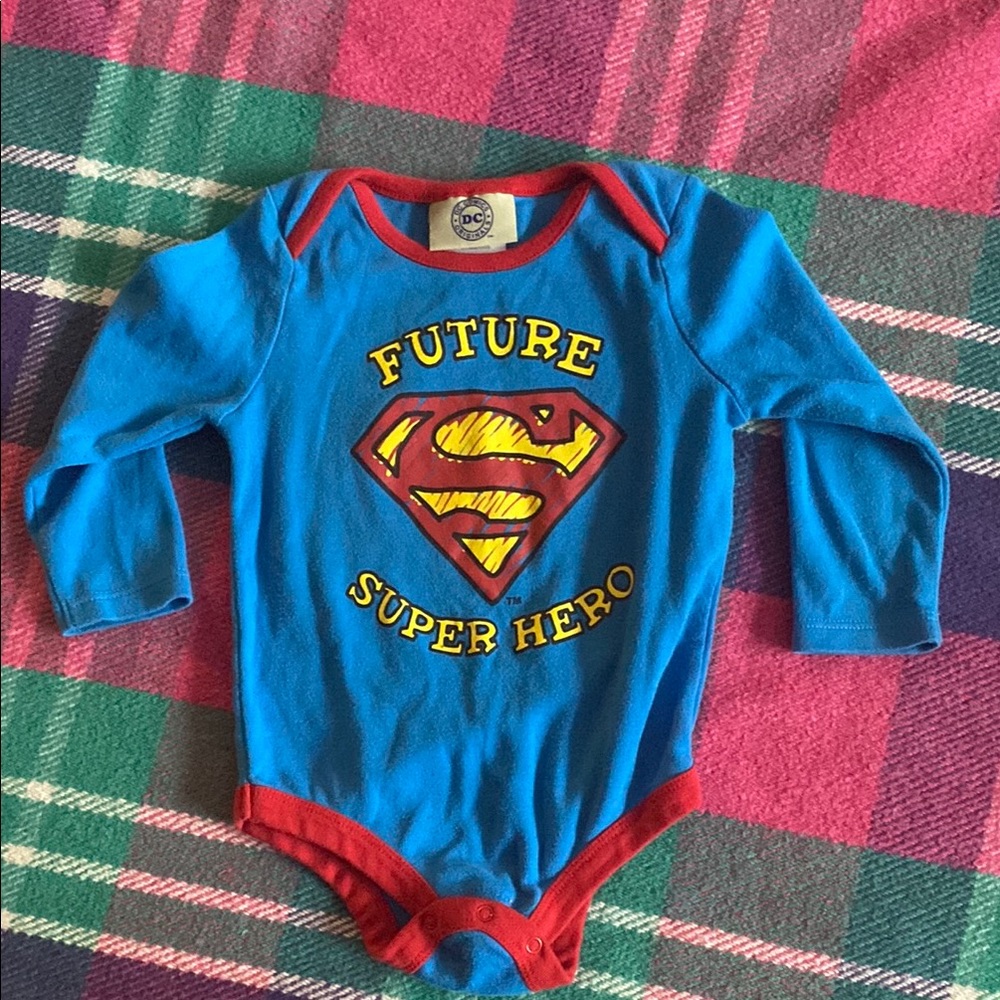 DC Comics Superman Baby Bodysuit - Blue and Red